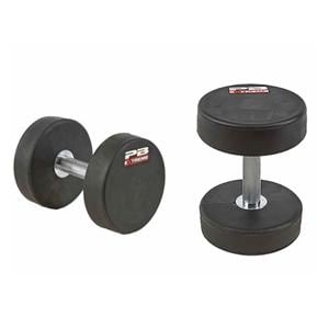 PB Extreme Weight Dumbbell 95lb Rubber Encased Black/Silver