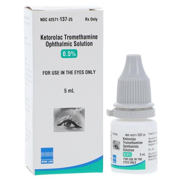 Ketorolac Ophthalmic Solution 0.5% Bottle 5mL 5mL/Bt
