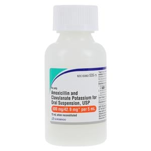 Amoxicillin/Clavulanate Potassium Oral Susp 600mg/42.9mg/5mL Stwbry Btl 75mL/Bt