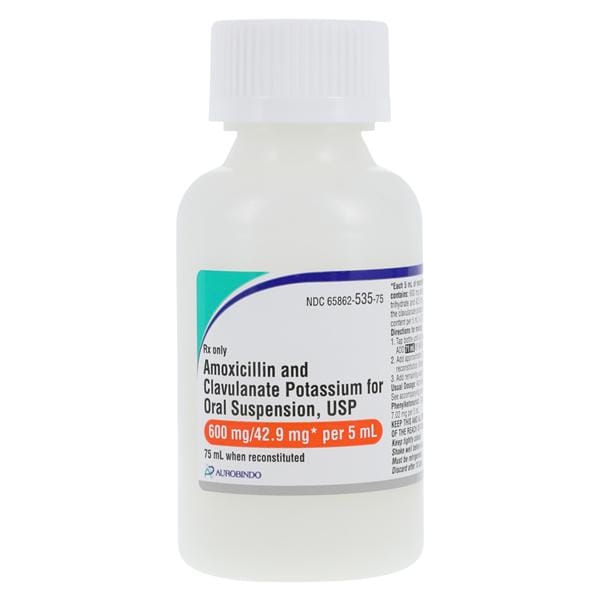 Amoxicillin/Clavulanate Potassium Oral Susp 600mg/42.9mg/5mL Stwbry Btl 75mL/Bt