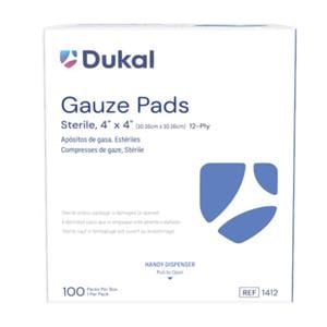 Cotton Gauze Sponge 4x4" 12 Ply Sterile Square