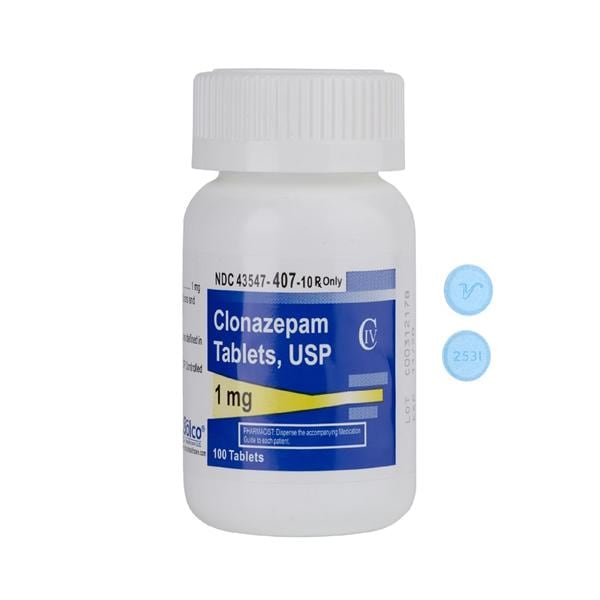 Clonazepam Tablets 1mg Bottle 100/Bt