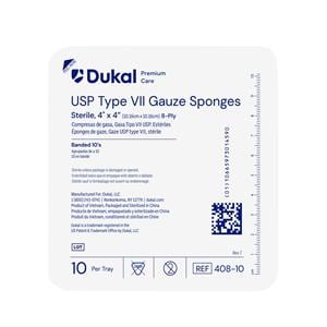 Cotton Gauze Type VII Sponge 4x4" 8 Ply Sterile LF