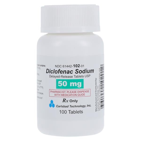 Diclofenac Sodium Delayed-Release Tablets 50mg Bottle 100/Bt
