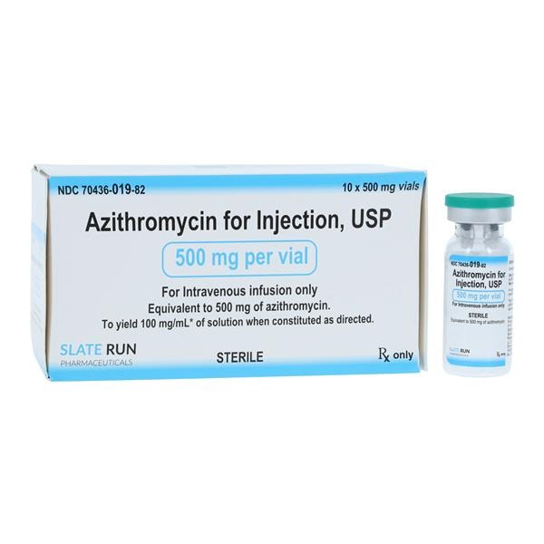 Azithromycin Injection 500mg/vl Powder SDV 10/Bx