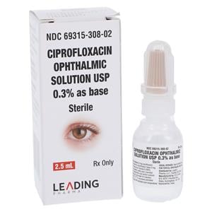 Ciprofloxacin HCl Ophthalmic Solution 0.3% Bottle 2.5mL 2.5mL/Bt