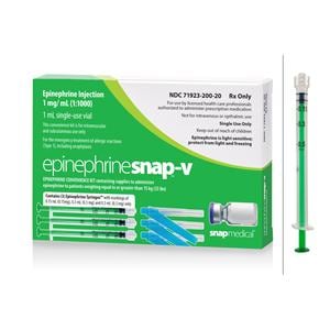 Epinephrine Snap-V Injection 1mg/mL 1:1000 Convenience Kit SDV Ea