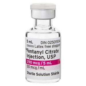 Fentanyl Citrate Injection 50mcg/mL SDV 5mL 25/Bx