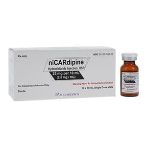 Nicardipine HCl Injection 25mg/mL SDV 10mL 10/Bx