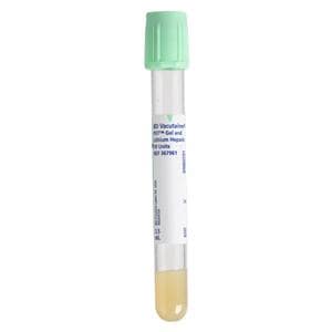 BD Vacutainer Blood Collection Tube Light Green 3.5mL 100/Bx