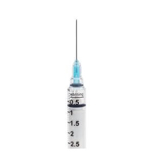 Reli Hypodermic Needle/Syringe 22gx1-1/2" 3mL Black Retractable Sfty LDS 100/Bx