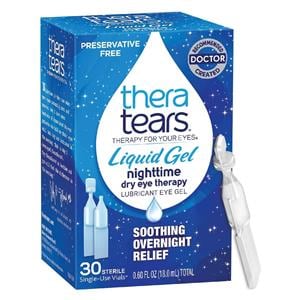 TheraTears Lubricant Eye Drops Dry Ey Thrp Gel Preservative Free Nightime 30/Bx, 24 BX/CA