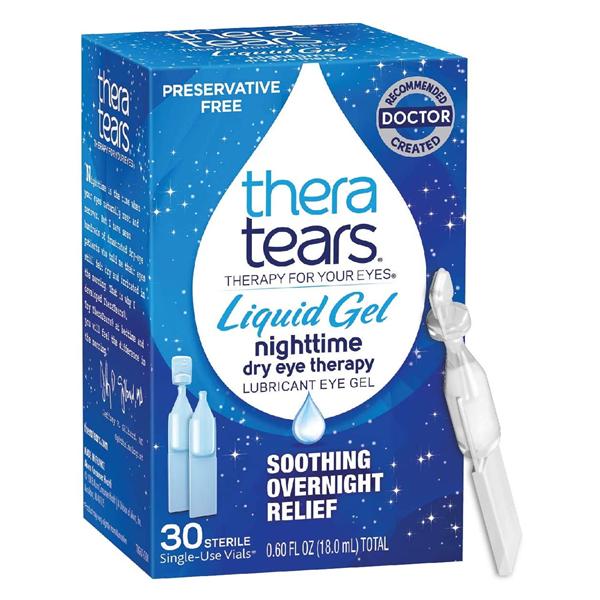 TheraTears Lubricant Eye Drops Dry Ey Thrp Gel Preservative Free Nightime 30/Bx, 24 BX/CA