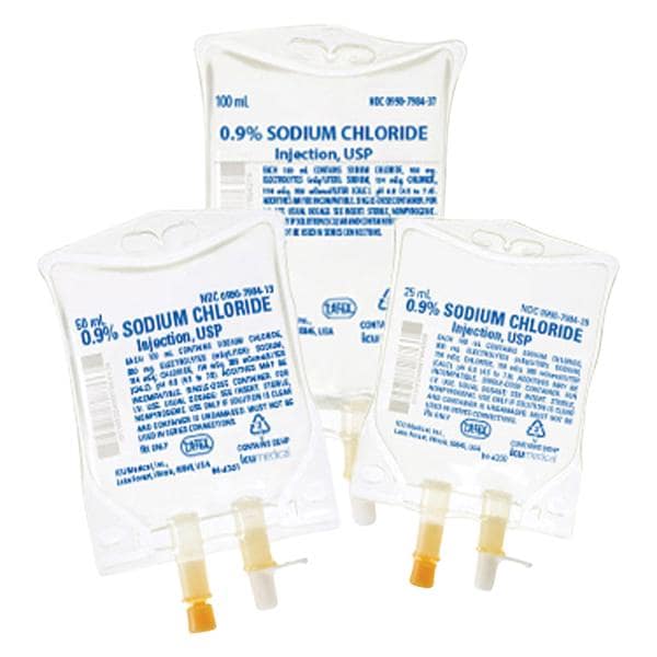 IV Solution Solution 0.9% Sodium Chloride 50mL Bag 48/Ca