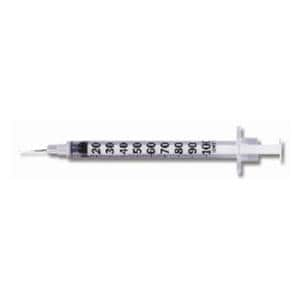 BD Needle Needle/ Syringe 27gx5/8" 1cc Conventional Low Dead Space 100/Bx