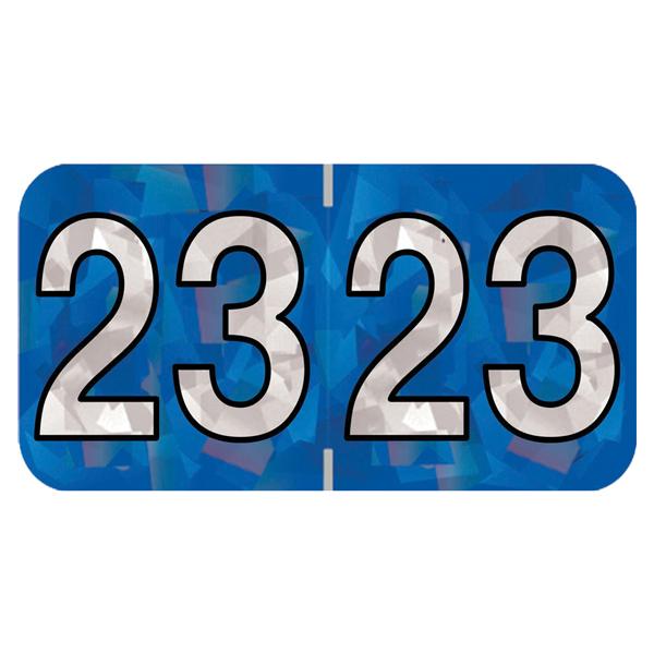 PMA Holographic Match 2023 End Tab Label Blue 500/Rl