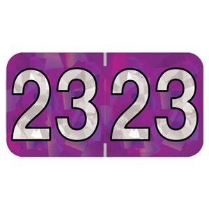 PMA Holographic Match 2023 End Tab Label Purple 500/Rl