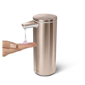 Liquid Soap Pump Dispenser Rechargeable Sensor Rose Gold 9 oz Ea
