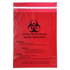 Biohazard Waste Bag Red Non-Sterile 100/Bx