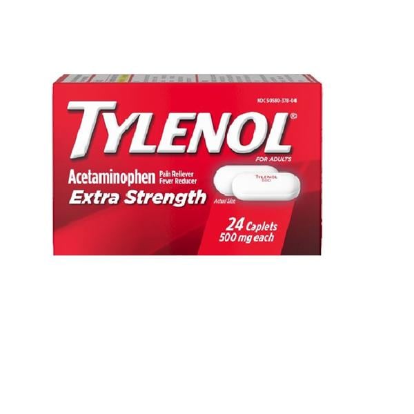 Tylenol Extra Strength Caplets 500mg 24/Bt