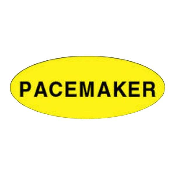 Pacemaker Label Yellow 2-1/4x7/8" Paper Disposable 1000/Rl