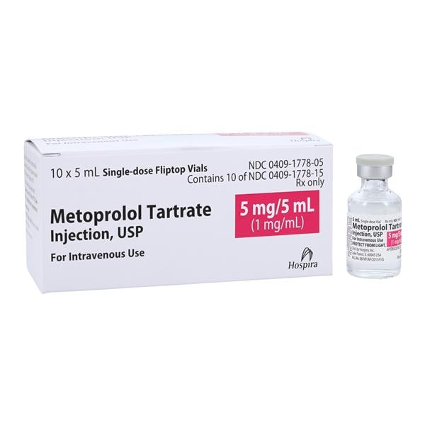 Metoprolol Tartrate Injection 1mg/mL SDV 5mL 10/Bx