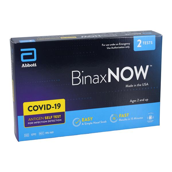 BinaxNOW COVID-19 Antigen Antigen Self Test CLIA Exempt 12Kts/Ca