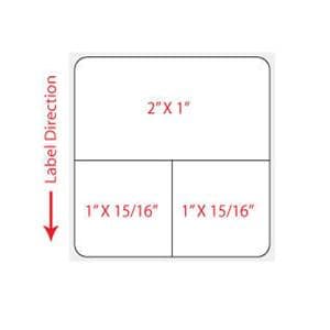 Direct Thermal Label White Cerner Paper 2x1.9375" 3" Core 3000/Rl