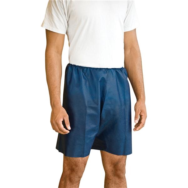 Exam Shorts Non Woven Navy Blue Large / X-Large Single-Use 50/Ca