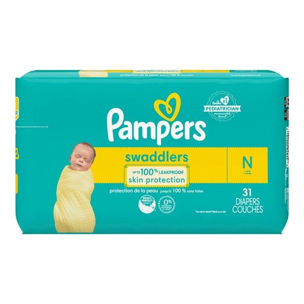 Pampers Swaddlers Diaper Newborn 31/Pk, 4 PK/CA