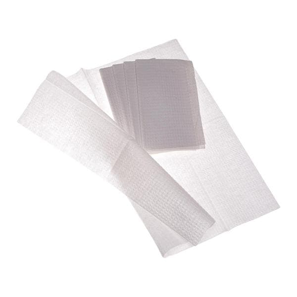 Professional Towel 2 Ply Tissue / Poly 17 in x 19 in White Disposable 500/Ca