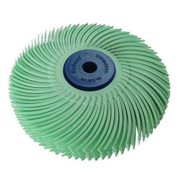 Sunburst Finishing & Polishing Abrasive Wheel Light Green Ea