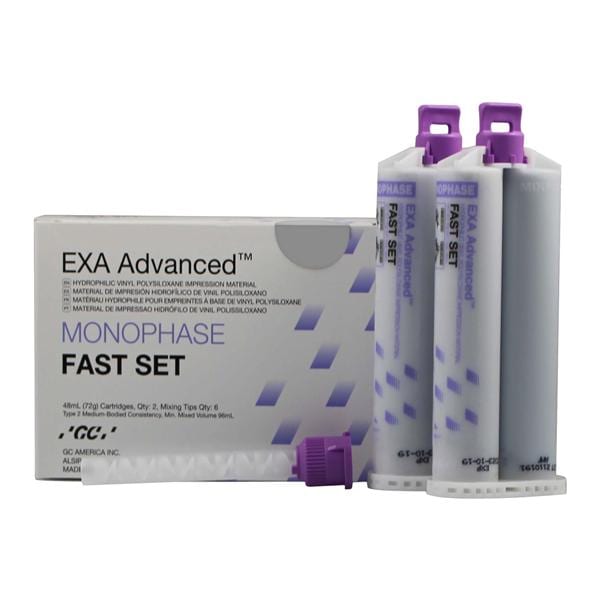 EXA ADVANCED Impression Material Crtrdg Fst Set 48 mL Monophs Rfl w/ Tps 2/Pk