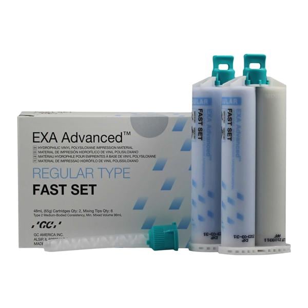 EXA ADVANCED Impression Material Cartridge Fst St 48 mL Reg Refill w/ Tips 2/Pk