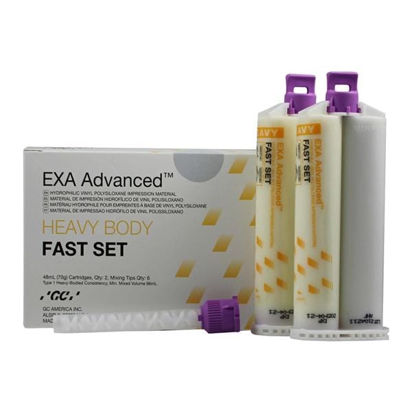 EXA ADVANCED Impression Material Cartridge Fast Set 48 mL Heavy Value Pack 8/Pk