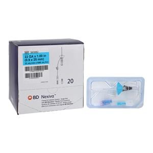 IV Catheter System 22 Gauge Blue Closed 20/Bx, 4 BX/CA