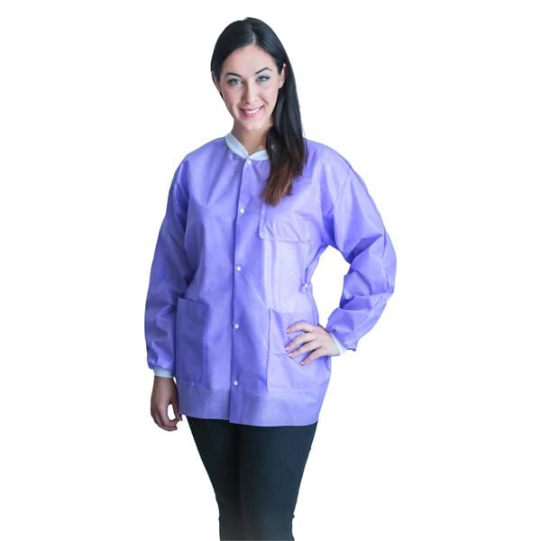 FitMe PPE Lab Jacket Not Rated Spnbnd / Meltblown / Spnbnd SMS Md Lavender 10/Bg, 5 BG/CA