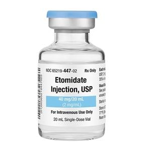 Etomidate Injection 2mg/mL SDV 20mL 10/Package