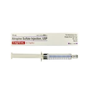 Atropine Sulfate Injection 0.1mg/mL Prefilled Syringe 10mL 10/Bx