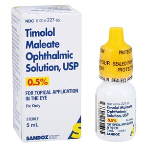 Timolol Maleate Ophthalmic Solution 0.5% Bottle 5mL Each