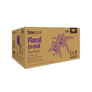 BeeSure Face Mask ASTM Level 3 Lavender / White Adult 50/Bx