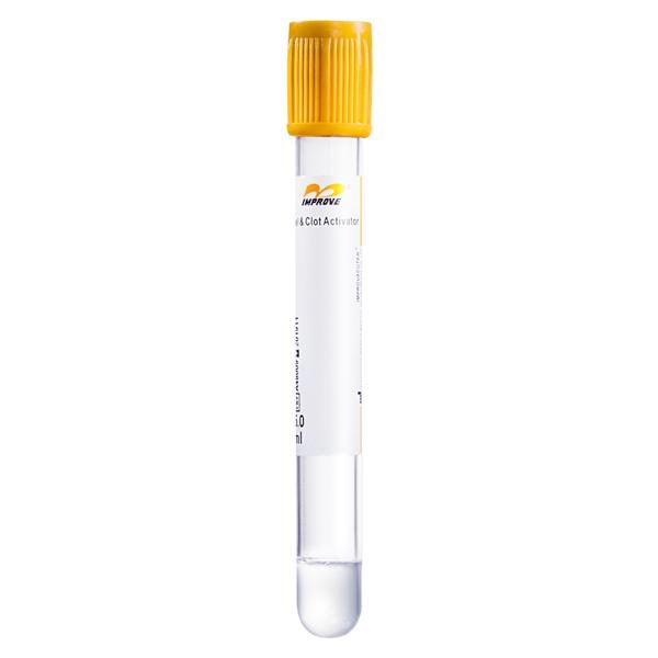 Improvac Blood Collection Tube Gold 5mL PET 100/Bx