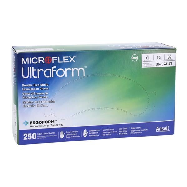 Ultraform Nitrile Exam Gloves Medium / Large Cobalt Blue Non-Sterile