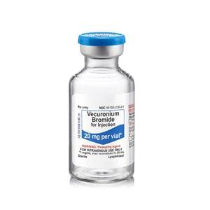 Vecuronium Bromide Injection 20mg/Vl Vial 20mL 10/Bx