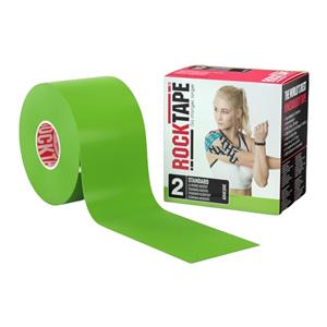 RockTape Kinesiology Tape 97% Cotton/3% Nylon 2"x16.4' Lime Green Ea