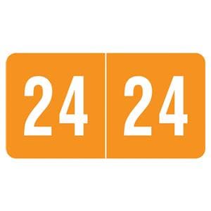 Smead 2024 End Tab Label Orange 250/Pk