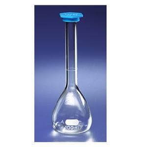 Pyrex Volumetric Flask Borosilicate Glass 1mL Class A Round Bottom 55mm 12/Ca