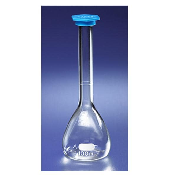 Pyrex Volumetric Flask Borosilicate Glass 1mL Class A Round Bottom 55mm 12/Ca