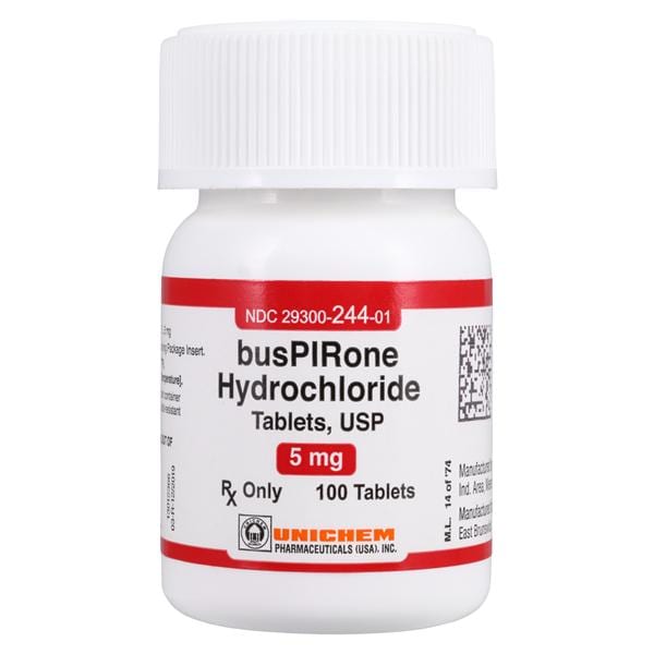 Buspirone HCl Tablets 5mg Bottle 100/Bt