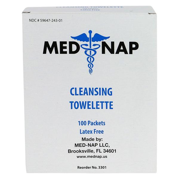 Med-Nap Cleansing Wipes "5x7" 100/Bx, 10 BX/CA